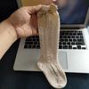 Medias de estilo español para niñas, de industria pesada, de longitud media, para niños grandes y pequeños, con lazo hueco, calcetines de malla para bebé