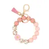 Llavero de Abalorio de Silicona con Forma de Margarita, Pulsera, Billetera para Monedas, Colgante para Bolso