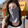 Guantes de Manga de Hielo con Protección Solar para Verano al Aire Libre, Guantes Extendidos de Seda de Hielo y Nylon Anti-UV, Velo Protector Solar Refrigerante para Ciclismo