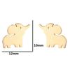 Brincos de animais pequenos estilo ins de metal novos brincos de moda simples para mulheres brincos de elefante bebê fofos em ouro 18K