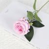 Rosa Perla de Venta Caliente Flor de Rosa Pequeña Artificial de Terciopelo Decoración de Pared para Boda Día de San Valentín Arreglo Floral Flores Falsas Venta al por Mayor Alta Simulación
