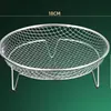 Cesta de Gotejamento de Aço Inoxidável para Air Fryer, Grade Elevada Suspensa para Controle de Óleo para Fritura, Grelha de Churrasco de Cozinha Doméstica Forno
