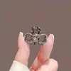 2024 Novo Preto Strass Laço Grampo de Cabelo tamanho pequeno Grab Clip Frente Princesa Carimbo de Cabelo Lateral Franja Clipe