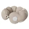 Almohada Inflable en Forma de U de Presionar, Almohada Portátil Plegable, Almohada para el Cuello, Almohada para el Cuello de Avión, Almohada en Forma de U de Oruga, Almohada para el Cuello