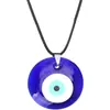 Pendente de Vidro Olho de Diabo Transfronteiriço Turquia Esmalte Olho do Mal Joias Colar Olhos Azuis para Homens e Mulheres