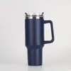 Taza de coche de generación transfronteriza de 40 oz, taza de hielo de doble capa, aislamiento frío, acero inoxidable 304, taza de coche de gran capacidad