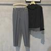 Pantalones cortos casuales blancos de estilo coreano de verano para hombre, con colgante antiarrugas, estilo británico de negocios, rectos y ajustados.