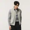 Nueva colección 2026 de chalecos de otoño de alta gama para hombre: elegante, casual, simple, elegante, versátil y ligero con cuello alto