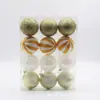 Nuevas Bolas Decorativas Navideñas 6cm Paquete de 12 Bolas Navideñas de Hilo de Seda Bolas de Espuma Adornos para Árbol de Navidad Bolas Coloridas Navideñas