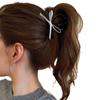 Pinza Mariposa de Cuero Pinza Grande para Agarre Nuevo para Mujer Pinza para Cabello de Alta Gama para la Parte Trasera de la Cabeza Elegante Pinza de Tiburón Accesorios para el Cabello Tocado