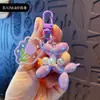 Llavero de Panda de Dibujos Animados Lindo Brote de Bambú Peluche de Panda Colgante para Coche de Pareja Regalo Venta al por Mayor