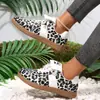 2026 Verano Nuevo Talla Grande Zapatos Casuales Cómodos con Estampado de Leopardo Moda Estilo Europeo y Americano Talla Única