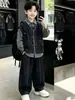Roupas Infantis Meninos Primavera e Outono Colete Jeans Conjunto de Três Peças Estilo Coreano Conjunto Bonito Moderno para Crianças de Meia-Idade e Mais Velhas Comércio Exterior