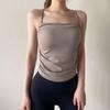 Sutiã de ioga sexy com alça para pilates, dança, beleza, dorsal, roupa íntima plissada, roupa externa, fitness, colete