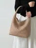 Bolso Tejido Hecho a Mano He Ming para Mujer, Bolso Tote Grande de un Solo Asa, Bolso de Hombro, Bolso Tote 60059