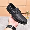 Zapatos de piel de vaca de primera capa para hombre, de cuero suave, informales, con suela de agarre, sin cordones, estilo papá