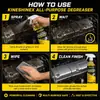 KineShineX Desengraxante Multiuso para Carro e Limpador de Borracha, Aromatizante para Plástico de Carro, Produto para Cuidado Automotivo
