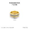 Anillo de Acero Inoxidable con Contraste Dorado y Plateado, Circonita, Joyería Moderna, Anillo de Par para Mezclar y Combinar, Anillo de Pareja de Diamantes al por Mayor