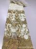 Tela de encaje con lentejuelas clásica europea y americana vestido de novia Hanfu tela de bordado de encaje africano lentejuelas encaje MN366