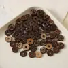Cuentas Espaciadoras de Cáscara de Coco Natural Multicolores Discos Planos Redondos Accesorios para Manualidades Hechas a Mano para Pulseras Collares Cuentas de Oración