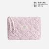 Bolsa de Maquillaje Acolchada Estilo Coreano Ins Girly Flor de Cerezo, Gran Capacidad para Brochas de Maquillaje, Neceser Portátil de Viaje