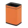 Cubo de basura comercial para habitaciones de hotel, cubo de almacenamiento de inversión directa para alojamiento familiar, cubo de basura cuadrado de acero inoxidable de doble capa para oficina