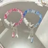 Novo Design Pulseira de Bambu Tinta Borboleta Feminina Novo Estilo Chinês Versátil Pulseira de Bambu para Praia Estudante Casal Melhor Amigo Guofeng