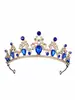 Coroa de Noiva Europeia e Americana Transfronteiriça Faixa de Cabeça com Diamante Coroa Barroca Liga de Metal Unissex Roupa para Vestido de Casamento Acessórios para Cabelo