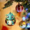 Dragón Bebé Árbol de Navidad Acrílico Decoración del Hogar Feliz Navidad Huevo Colgante Transfronterizo Adornos de Navidad Decoraciones Navideñas