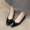 Zapatos de Tacón Individual Estilo Francés Inspirados en Chanel para Mujer, Otoño 2026, Zapatos de Noche con Parches de Gamuza, Zapatos Cómodos para el Día a Día para Combinar con Vestidos