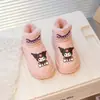 Botas de Neve Kuromi Meninas Inverno 2025 Novas Bebê Impermeáveis Forradas com Lã Quentes Sapatos de Algodão Infantis Botas de Meninas
