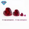 Anel Huagang gema coração 5# corindo vermelho pedra bruta superfície anel rubi sintético rubi atacado corindo