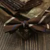 Novo estilo de gravatas borboleta para homens vintage all-match noivo casamento mulheres café marrom vermelho azul listrado flor distinto