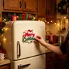 Novas decorações de Natal transfronteiriças: ímãs de geladeira de desenho animado, Papai Noel, árvore de Natal, ímãs de geladeira magnéticos de acrílico