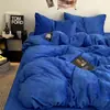 Outono/Inverno 2026 Novo Classe A Grau Mãe-Bebê Cor Sólida Bicolor Simples Leite Fleece Roupa de Cama para Casa Conjunto de Quatro Peças Espessado Quente