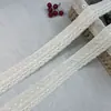 Ribete de Encaje de Algodón de 4.5 cm, Accesorios Tejidos para Ropa, Ribete de Encaje de Algodón al por Mayor en Stock, Ribete de Encaje para Prendas