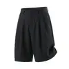 Pantalones Cortos de Diseño Plisado de Corte Holgado para Hombre, Nuevos Pantalones Casuales de Primavera/Verano, Estilo Japonés Retro, Pantalones Versátiles de Seis Puntos