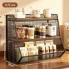 Estante de almacenamiento de escritorio, estante para mesa de cocina, mesa de centro para sala de estar del hogar, portavasos multicapa, soporte para bolsitas de té, estante para snacks