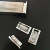 Clip de soporte de tubo cuadrado de acero inoxidable, poste de escalera del pilar A, soporte de barra horizontal de montaje positivo, accesorios de expositor para tienda de ropa, inserto