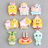 Accesorios de Resina de Dibujos Animados Bob Esponja DIY Bolsa de Material Hecho a Mano Accesorios para el Cabello Pasador Pegamento Crema DIY Accesorios de Patricio Estrella
