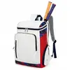 Bolsa de Bádminton Personalización Impresión con LOGOTIPO Mochila para Hombres y Mujeres Gran Capacidad Multifuncional Bolsa Deportiva Blanco Azul