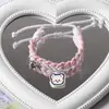 Pulsera Magnética de Tres Personas con Novias de Dibujos Animados de Aspecto Elegante, Pulsera de Atracción para Pareja Trenzada de Oso Lindo, Pulsera Ajustable