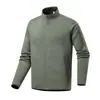 Cardigan de forro polar con cuello alto para otoño e invierno, manga larga, chaqueta ligera de negocios, sudadera gruesa cálida y a prueba de frío, moda casual para hombre