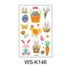 Pegatinas de Tatuaje de Pascua para Niños Dibujos Animados Impermeables y a Prueba de Sudor Huevo de Pascua Conejito Lindo Pegatinas de Cara de Huevo Huevo de Pascua Creativo