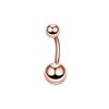 Acero inoxidable doble perforación ombligo uña doble bola chapado anillo para el ombligo ventas de Amazon transfronterizo exclusivo para fabricantes suministro al contado