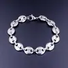 Pulsera Figaro de acero de titanio 5 eslabones cubanos de acero inoxidable para explosivos transfronterizos, pulsera de moda casual, juego de pulseras que no se decoloran