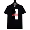 Camiseta de Manga Corta de Algodón Estilo Pareja Moda Callejera Americana Marca Graffiti Divertido Letras Clásicas Estampadas Versión Alta Transfronteriza