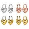 Aretes con Diseño de Nicho y Acabado de Alta Gama, Nuevo Modelo 2025, Aretes de Botón con Forma de Corazón con Diseño de Corazón, Aretes de Acero Inoxidable