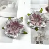 Flores de peonía artificiales de núcleo blanco, horquilla floral para el cabello DIY, materiales de arte floral, decoración del hogar, arreglos de pared de flores, adornos pequeños