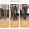 Leggings transparentes de efecto con forro de felpa fina, engrosados, para mujer, cálidos para otoño e invierno, adecuados como prenda exterior, medias de una sola pieza, disponibles en tallas extragrandes